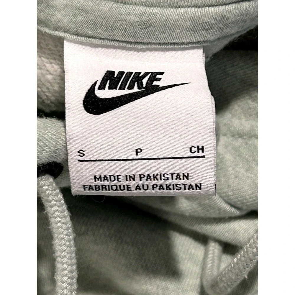 NIKE Seafoam Green White Heathered Pullover Long Sleeve‎ Hoodie Sweatshirt SMALL